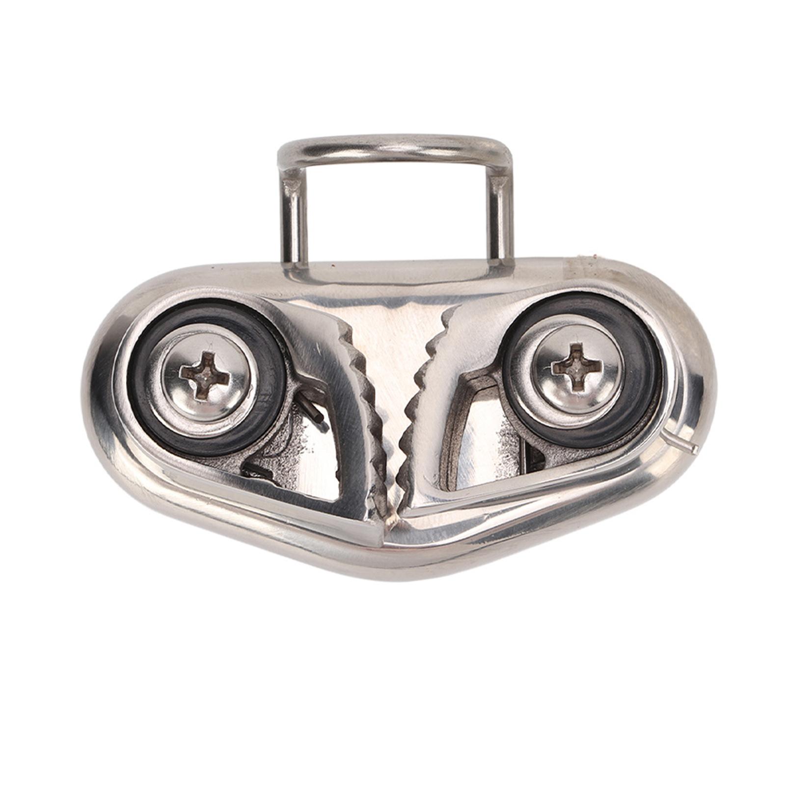 

Лодочный кулачковый зажим с проволочным ведущим кольцом, оборудование для пилатеса на парусной лодке, нержавеющая сталь 316, зеркальная полировка, для троса 10 мм серебряный