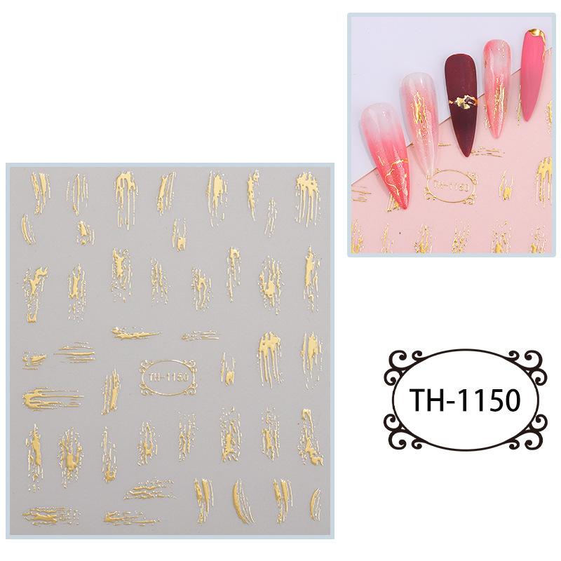 New Year Nail Art Stickers Bronzing Year of the Dragon Chinese Style Mahjong Cartoon Nail Stickers Decoration