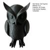 Figura de búho Impresa en 3D Estatua de búho pequeña Animal del bosque coleccionable Adornos de escritorio para decoración de estanterías del hogar y la oficina