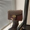 Fashion Printed Shoulder Bag Women's Trend Chain Versatile Flip Casual Texture Retro Messenger Bag
