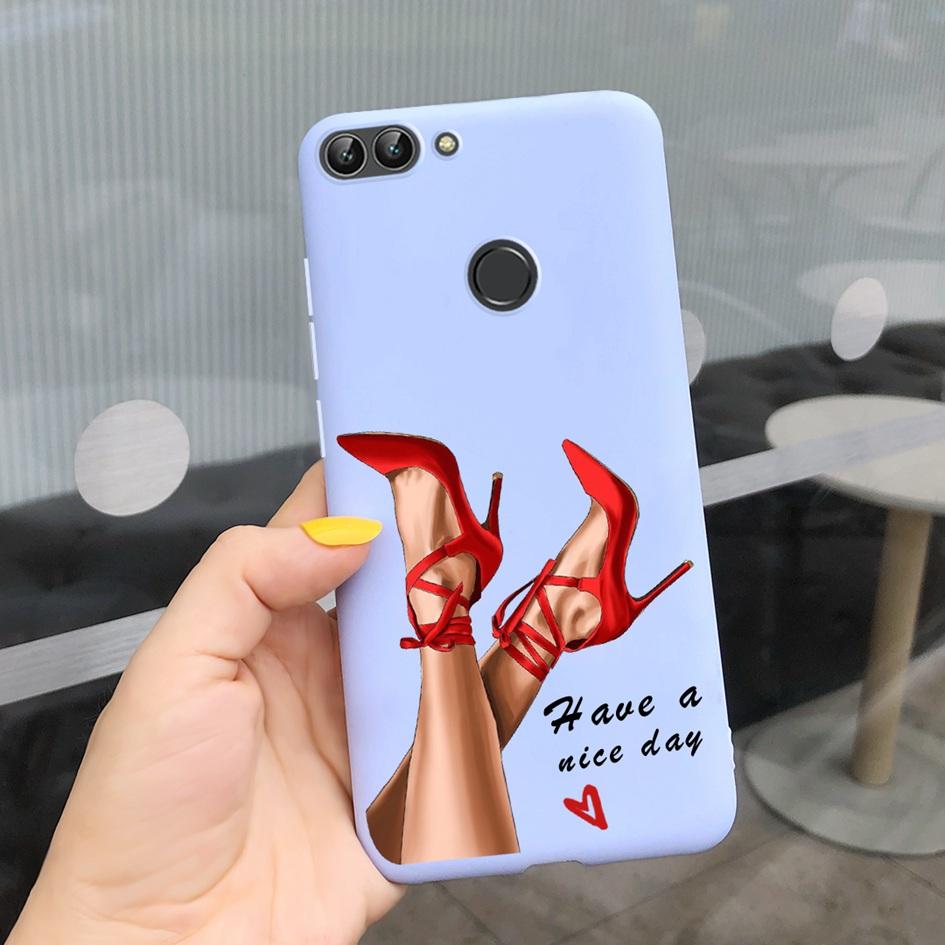 For Huawei P Smart Case For Huawei P Smart 2018 Daisy Flower Phone Case FIG-LX1 Soft Tpu Silicone Back Cover On PSmart 5.65" Bag