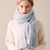SILN Long cloud boucle knit muffler (BABY BLUE)