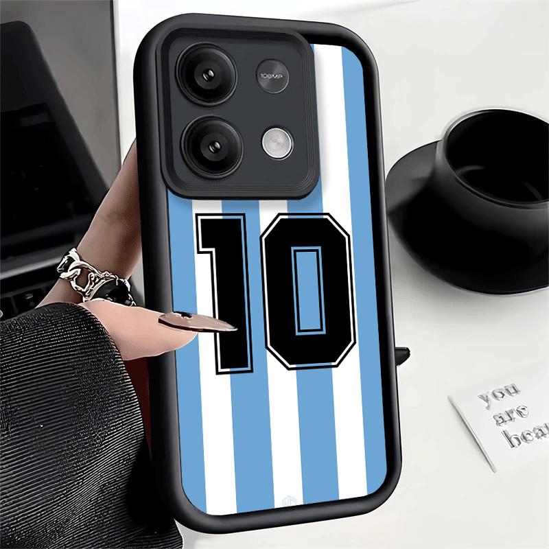 Phone Case for Xiaomi Redmi Note 15 14 13 Pro Plus FootBall Number 7 10 19 Shell 12S 11 11S 11T 5G 14S Soft Silicone Funda