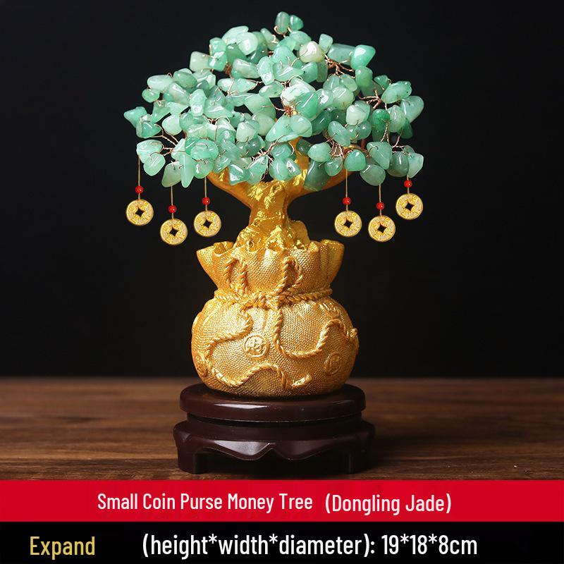 Citrine Crystal Money Tree Ornament for Home Decor