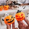 Soft Pumpkin Toy 12Pcs Pop-up Ghost Squeeze Toy, Stress Relief Head Sensory Creepy Pinch Fidget for Party Favors