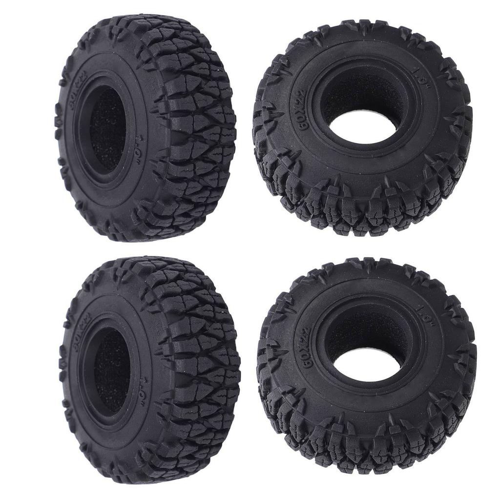 4 Pcs RC Wheel Tire with Hub Plastic Enhanced Handling High Simulation RC Crawler Tire for Axial SCX