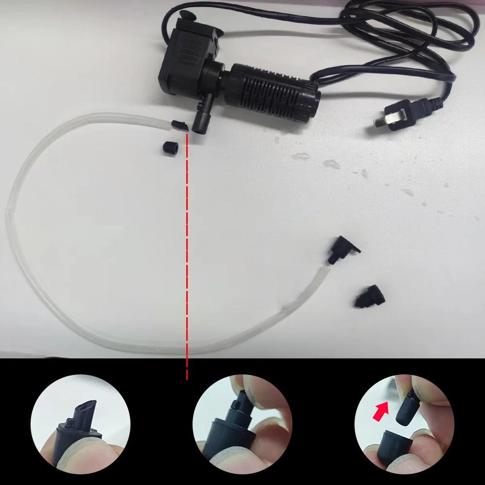 Mini Fish Tank Filter Quiet Submersible Aquarium Pump For Fresh/Saltwater 200L/H With Oxygen Pump EU Plug Easy Clean Fish Tank