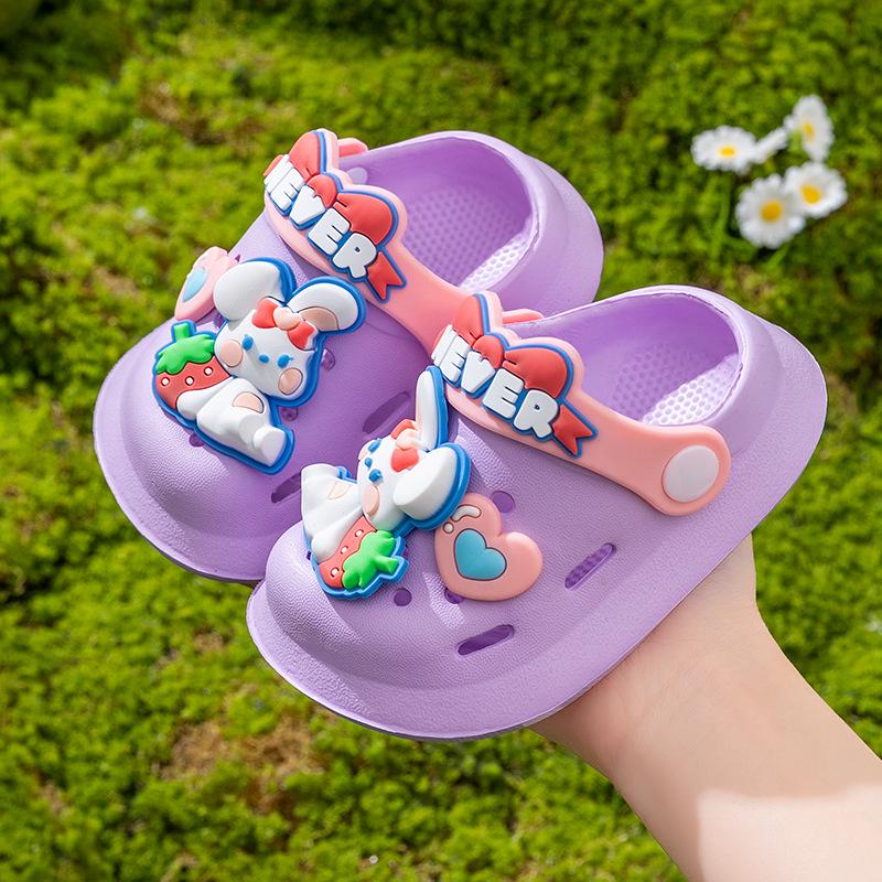 EVA Kids Cute Cartoon Non-slip Summer Sandals - Closed-toe for Boys & Girls