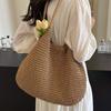 Bohemian Straw Shoulder Bag Breathable Summer Beach Bag Leisure Weave Tote Bag  Women