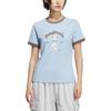 Adidas Originals X Disney Dalmatian Ringer T-Shirt Fashion Slim Fit Round Neck Vintage Short Sleeve Women Tops KG6697