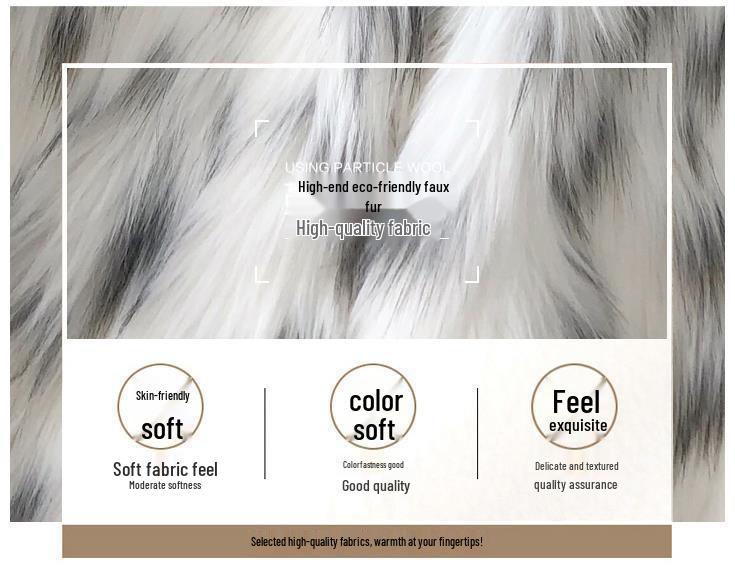 European & American Lynx Leopard Print Lapel Fox Fur Coat for Women – Long, Young Style