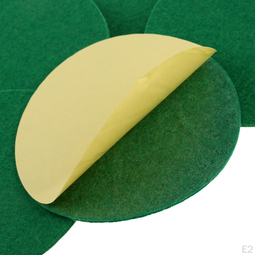 Pushers Felt Pads, Set of 6, Green, 60mm/74mm/94mm
