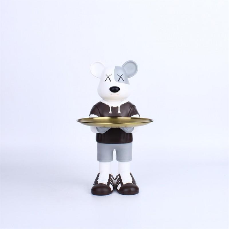 Resin Bear Figurine Decorative Ornament European Style Home Decor Living Room Bedroom Shelf Display