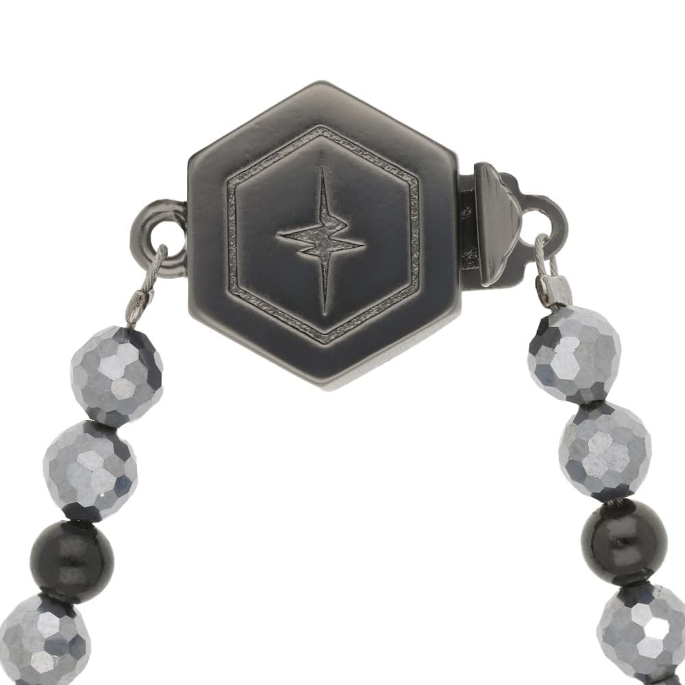 [ZAAP] Tech-Halskette BT4 Natürlicher Schwarzer Turmalin (Schwarzer Turmalin 4mm / Mittlere Größe 43cm)