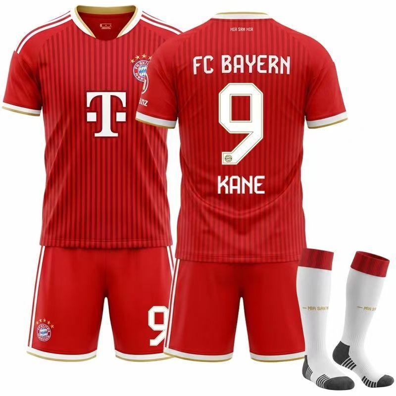 FC Bayern Munich Kane 9 Jersey Red Polyester Oversize Printed