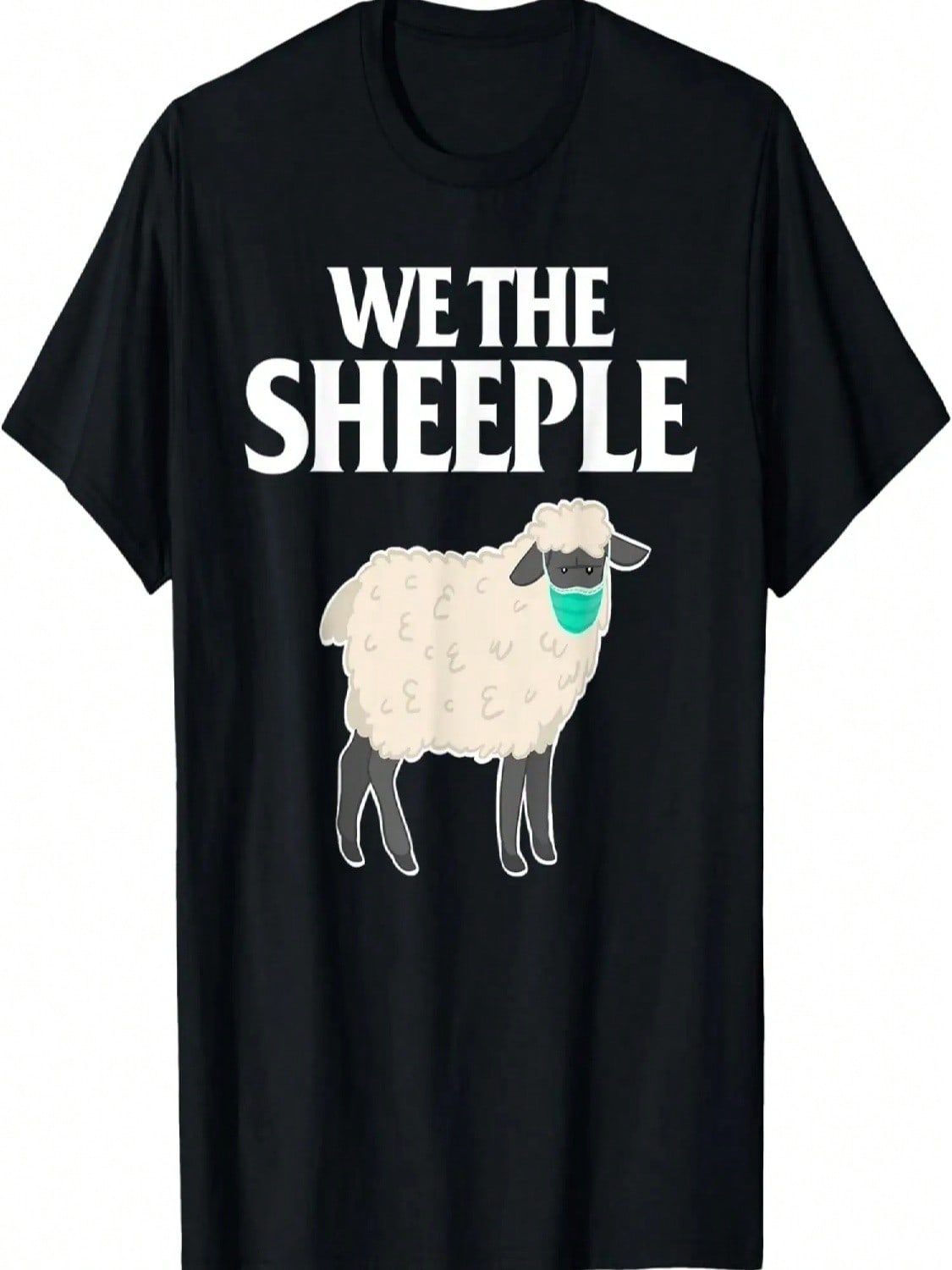We The Sheeple Funny Anti-Mask Sheep With Face Mask T-Shirt S разноцветный