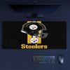 Pittsburgh Steelers Farb-Mauspad Großes Gaming-Tischkissen Rutschfeste Laptop-Tablet-Großes-Mauspad-XXL-Matte Mini-PC-Spielmatte Mit Verriegeltem Rand