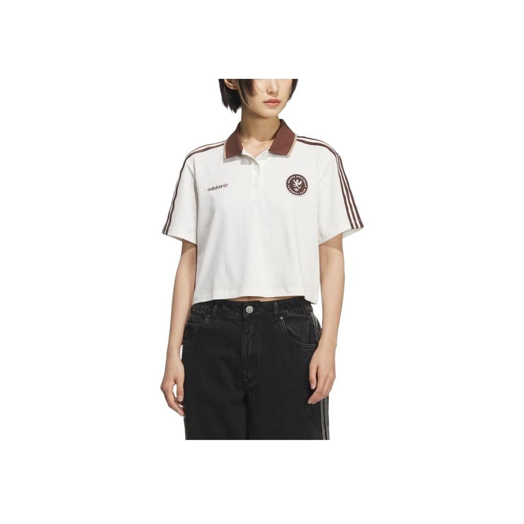 adidas Serie Originals Trefoil SS25 Polo Casual a Maniche Corte Vestibilità Larga Top Donna KH1187