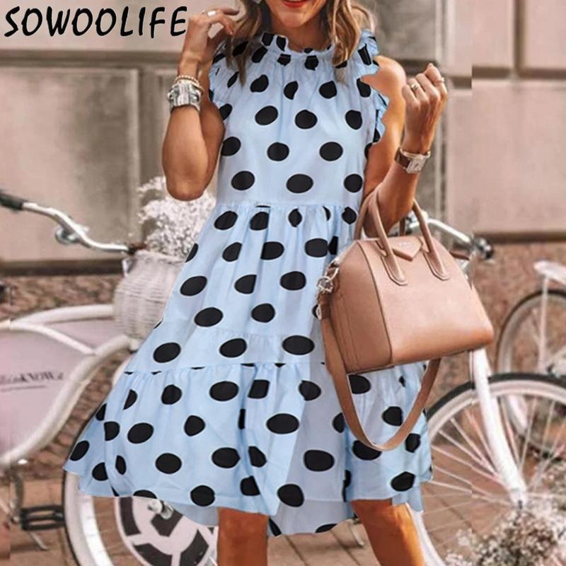 

On0540 Европейское и американское летнее свободное платье с принтом