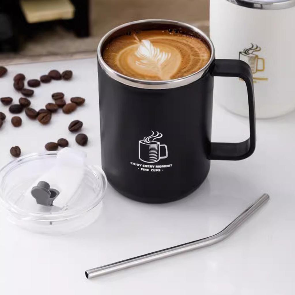 Double-Wall Insulated Coffee Mug Anti Scalding Water Cup For Cold & Hot Drinks 304 Stainless Steel Tea Milk Coffee Cup