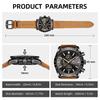 BY BENYAR Chronograph Analog 30M Water Leather Strap Quartz Gift for Brown or Black Men's Watch, Resistant, Simple, Stylish, Popular, Formal,