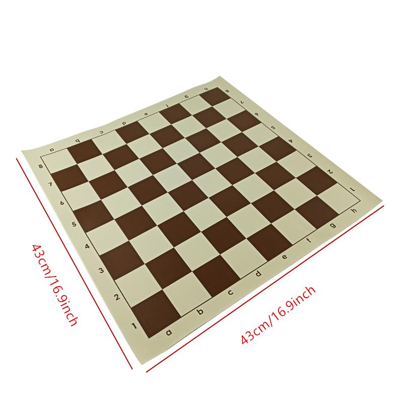 

Две портативные сворачиваемые мягкие коричневые шахматные игры из ПУ размером 43 см / 16,9 дюйма и 50 см / 19,7 дюйма