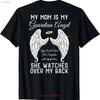 My Mom Is Guardian Angel In Heaven Memorial Memory Miss T Shirt Vintage Unisex Homme Soft Top For Everyday Wear