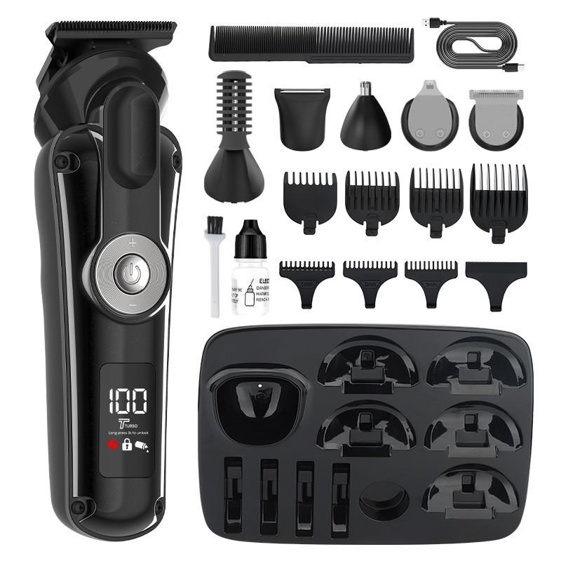 Waterproof electric shaver, household men's hair clipper, multi-functional electric nose hair trimmer set wholesale