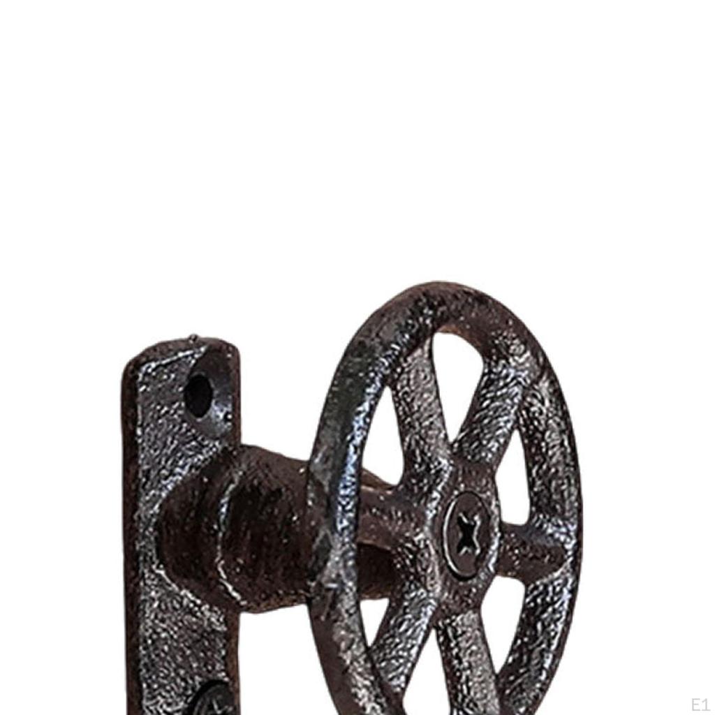 Cast Iron Wall Hook Hanging Decor Wheel Ornament Antique Rustic Multipurpose Garden Plant