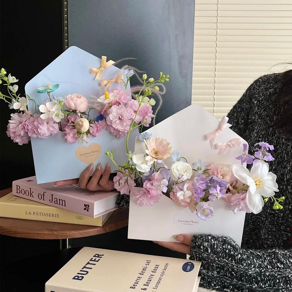 Zhuo Lan DIY Flower Bouquet Kit: Handmade Envelope Box for Flower Arranging & Gift-Giving