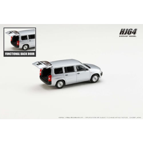 HJ64 1/64 Scale Toyota Probox Van DX Silver Metallic (Finished Product)