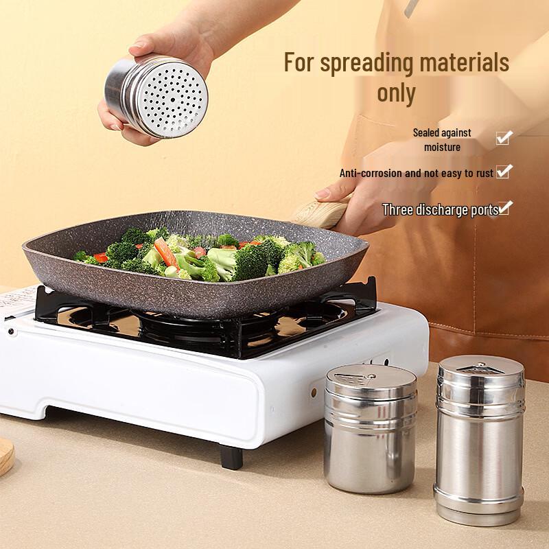 Stainless Steel Spice Shaker Jar Set (5-Pack)