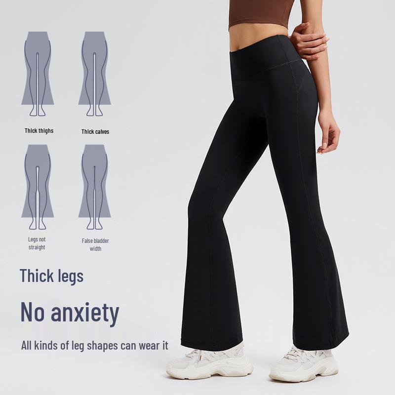 High Waist Fleece-Lined Wide Leg Yoga Pants - Tummy Control, Slimming, Warm for Autumn/Winter
