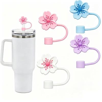 Silikon-Schutzmanschette und Strohabdeckung Set für 30oz 40oz Becher mit niedlichen Anhänger-Charms Personalisierbares Becher-Zubehör