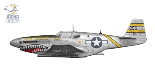 Arma Hobby 1/72 Scale P-51B Mustang China-Burma-India Front Plastic Model Kit ADL70075 (Airplane)