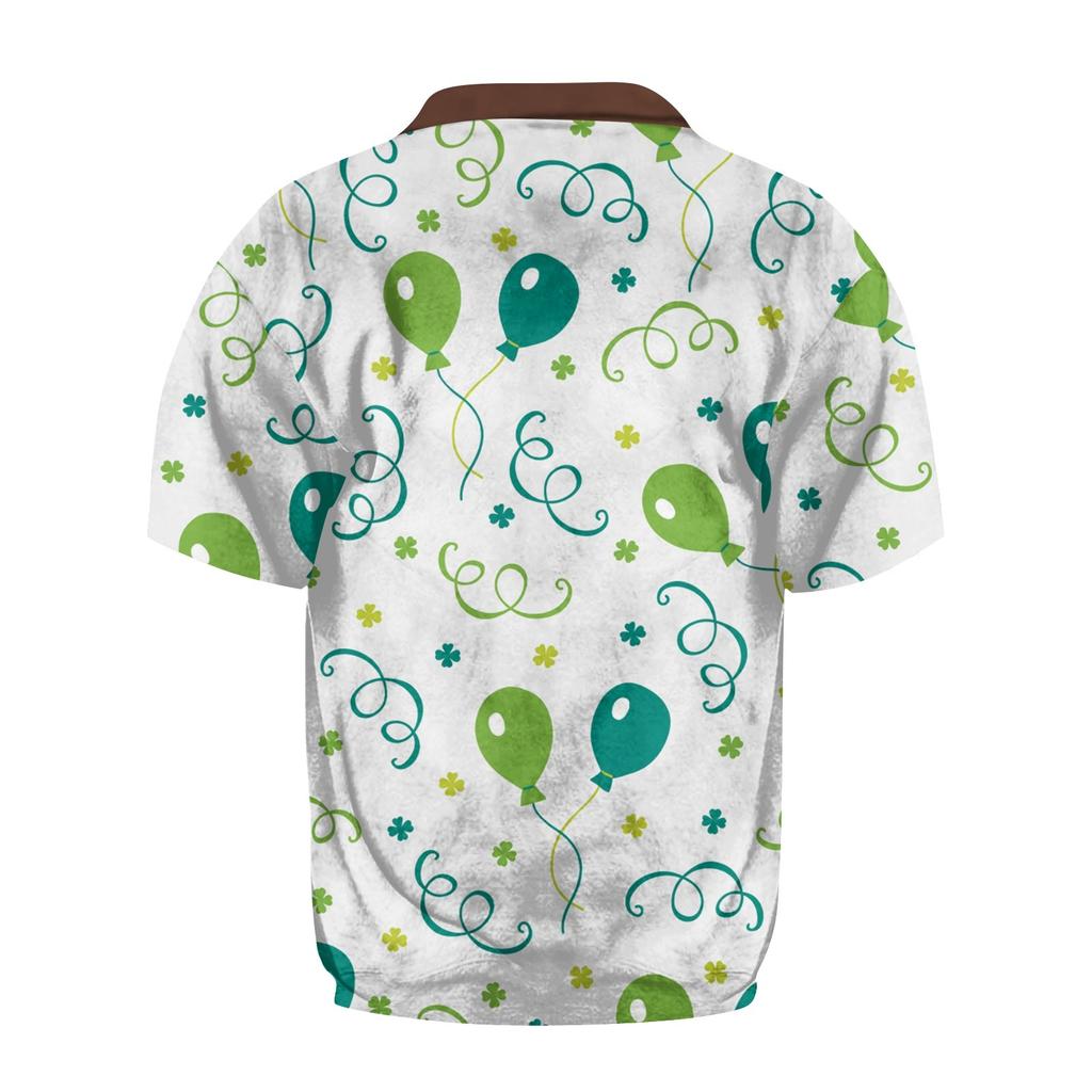 Pánské ležérní tričko s polovičním zipem, krátký rukáv