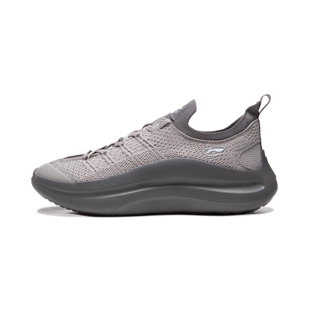 Li Ning Cloud Wave Slip On Cushioning, Wear Resistant Low top Casual Shoes Men's Gray AGLW051-1