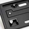 Black ABS Front License Plate Bracket, Replacement Mount with Multiple Mounting Points and 6 Included Screws for the Stated Application