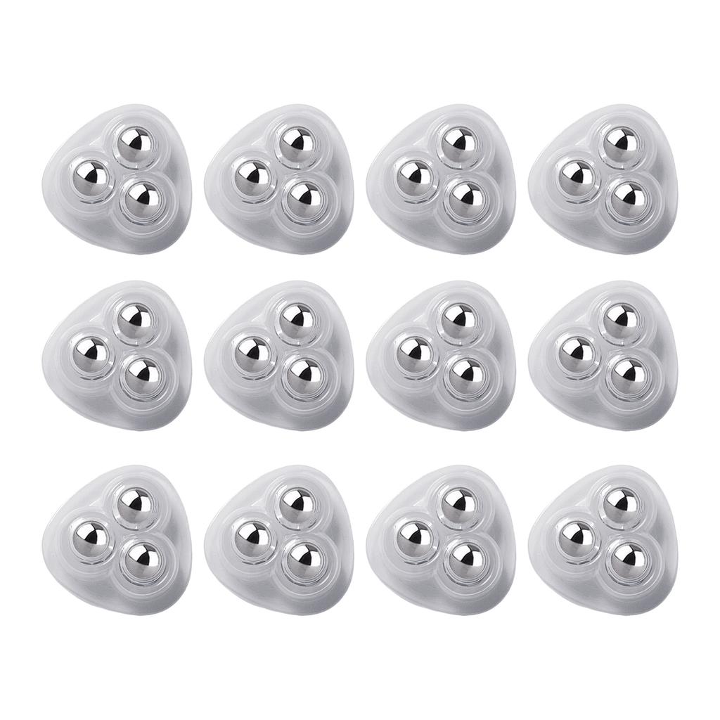Set of 12 Multipurpose Furniture Castors 13mm Sturdy Carbon Steel Swivels Wheel Accessory for Home And Office Use