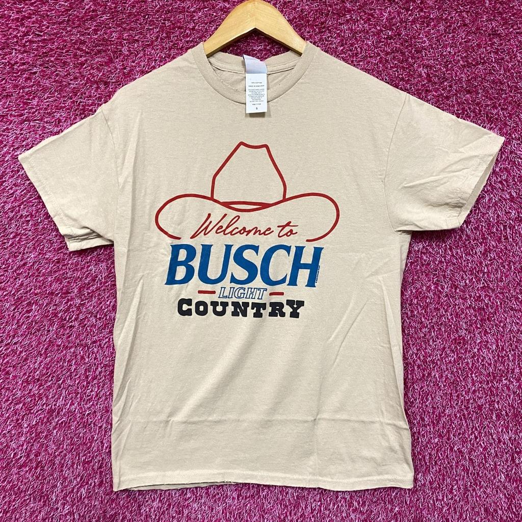 Willkommen in Busch Light Country Vintage Stil Beige 100% Baumwolle T-Shirt Herren T-Shirts Oberteil