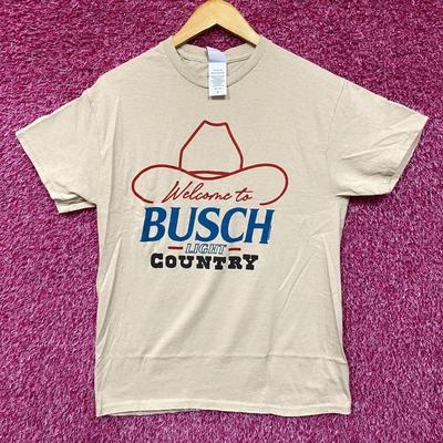 Willkommen in Busch Light Country Vintage Stil Beige 100% Baumwolle T-Shirt Herren T-Shirts Oberteil