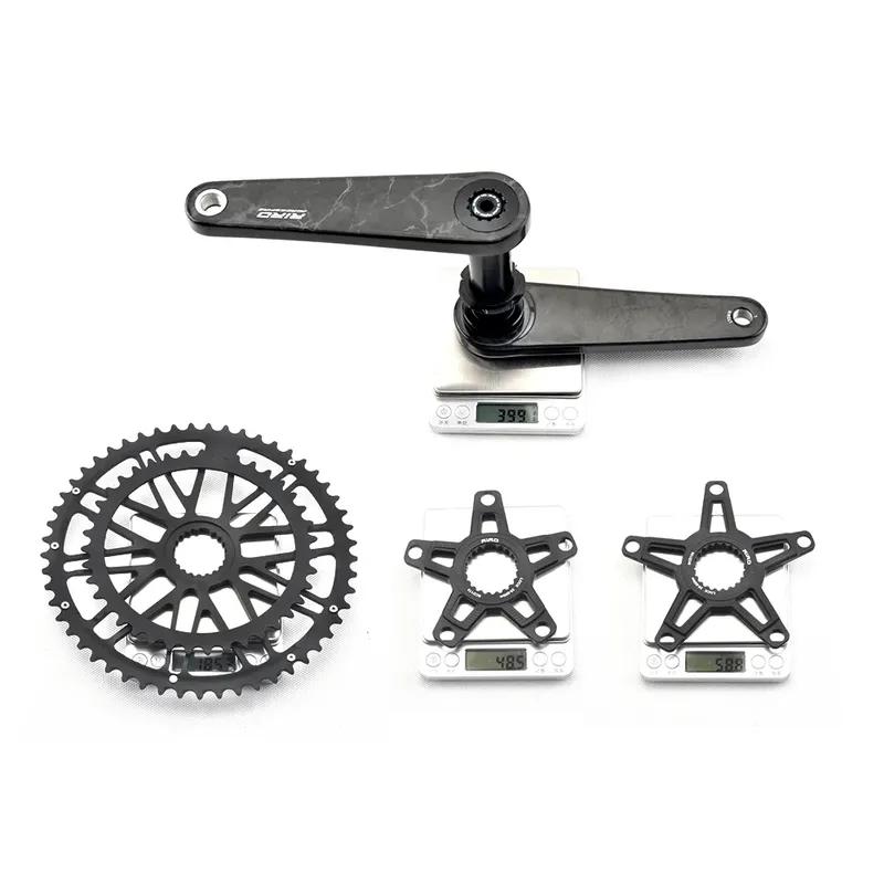 RIRO Carbon Fiber Road Crankset 29MM 50-34/52-36/53-39T Compatible with 11/12 Speed Shimano Direct Mount /110/130BCD Chainrings