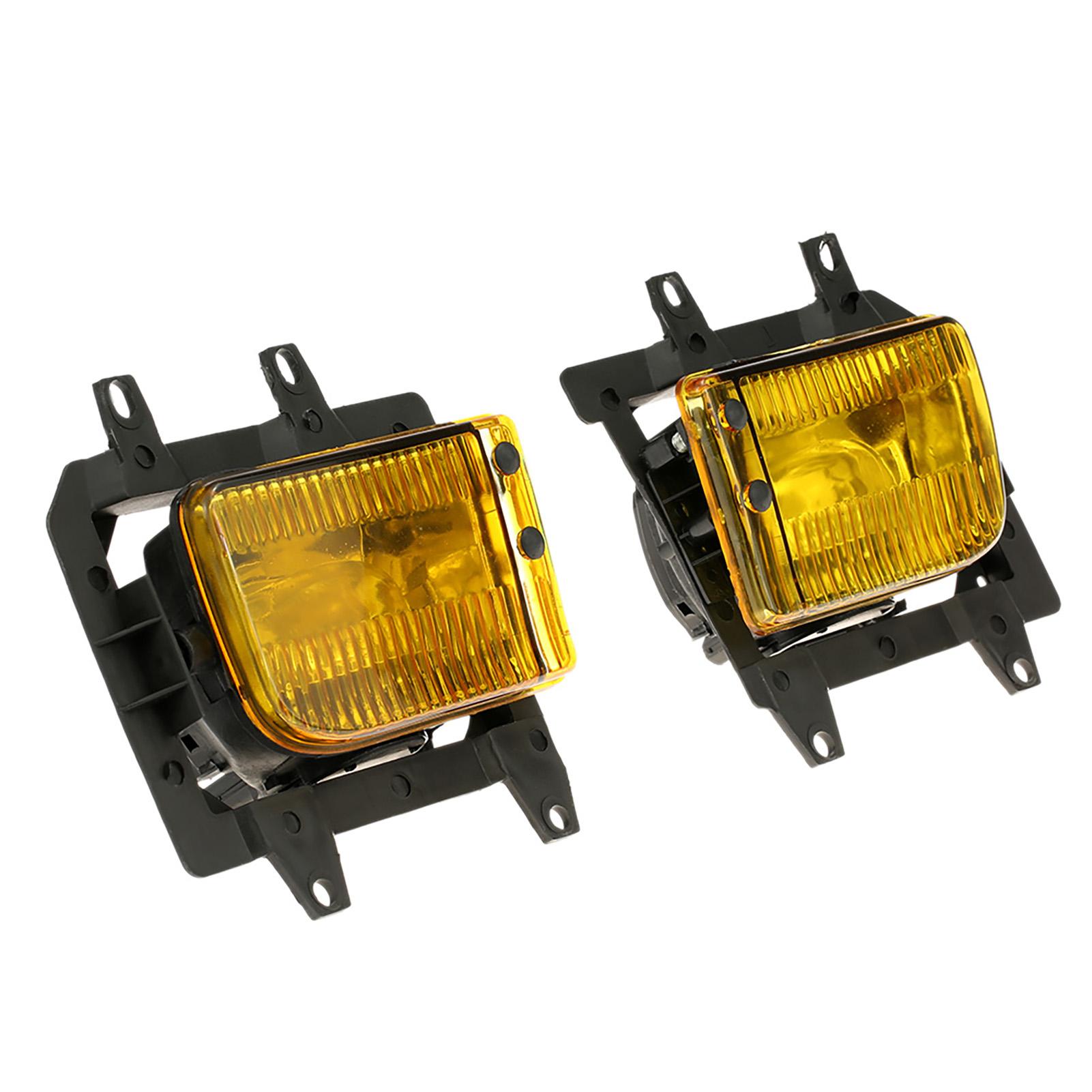 

Комплект левой и правой передних противотуманных фар с прозрачными пластиковыми линзами для BMW E30 3 серии 1985 1993 Yellow