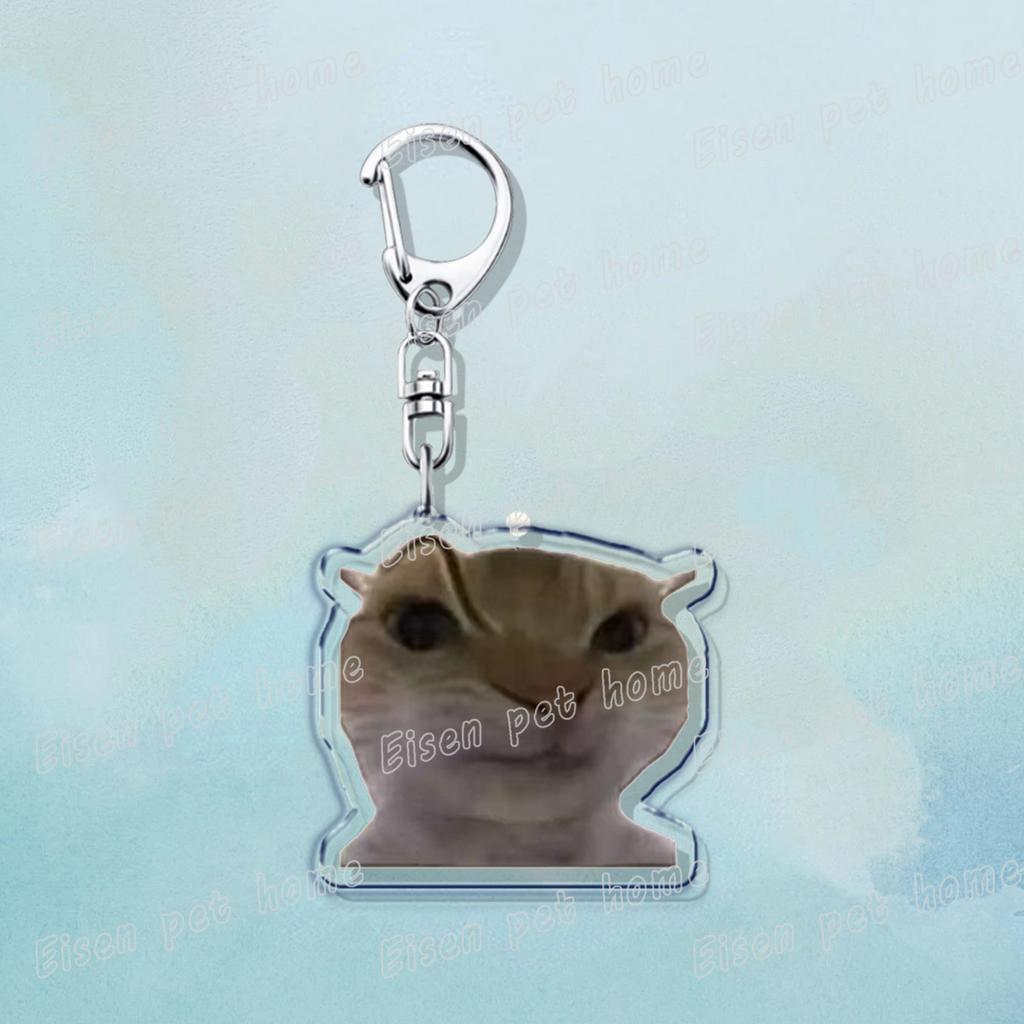 Beliebte Niedliche Katze Lustige Schlüsselanhänger für Zubehör Tasche Haustier Katzenliebhaber Meme Miau Schlüsselanhänger Ring Schmuck Fans Geschenke Schlüsselanhänger
