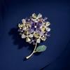 Ball Flower Brooch - Elegant and Refined Crystal Brooch for Women, Luxurious and Exquisite Pin.
