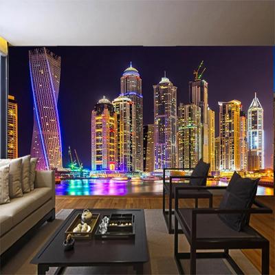 Building Mural Architecture Night Landscape Wallpaper Living Room Tv Restaurant Backdrop Home Decor 3d Wall Paper