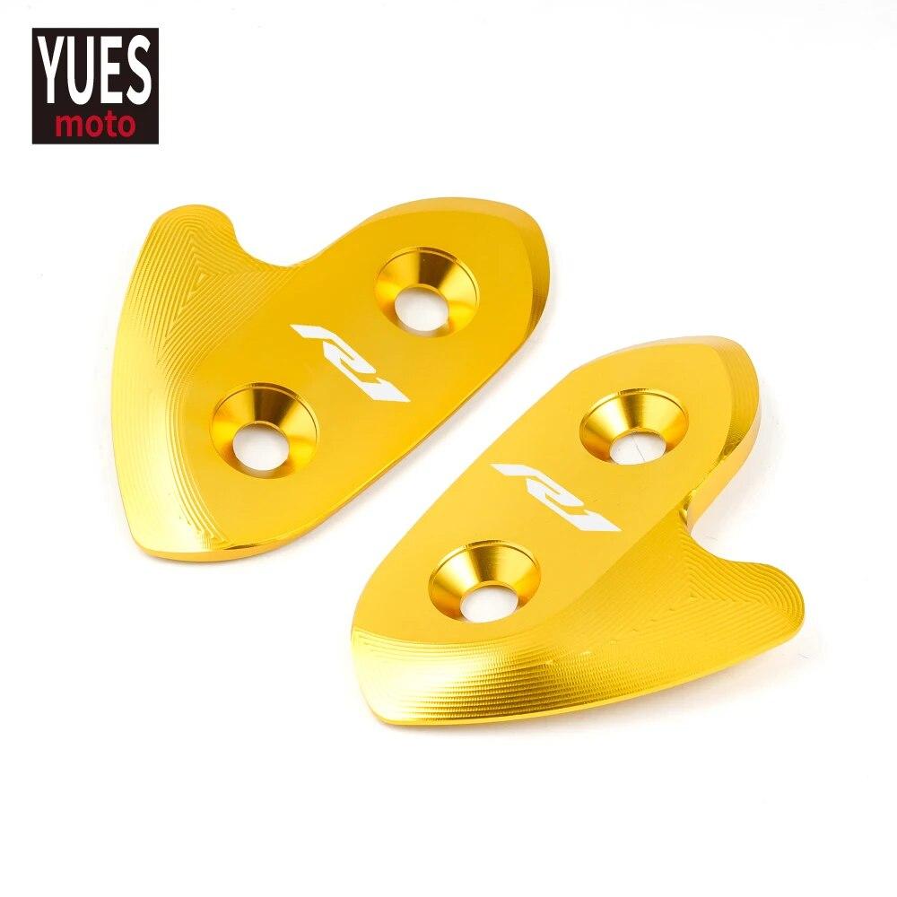 Moto Accessories Mirror Hole Cover Windscreen Driven Mirror Eliminators Cap For YAMAHA R1 R1M YZF R1 2015 2016 2017 2018