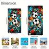 Graffiti Soccer Ball Beach Towel, Abstract Color Splash Football Print Microfiber Towel, Quick Dry Sports Bath Towel for Men Boy