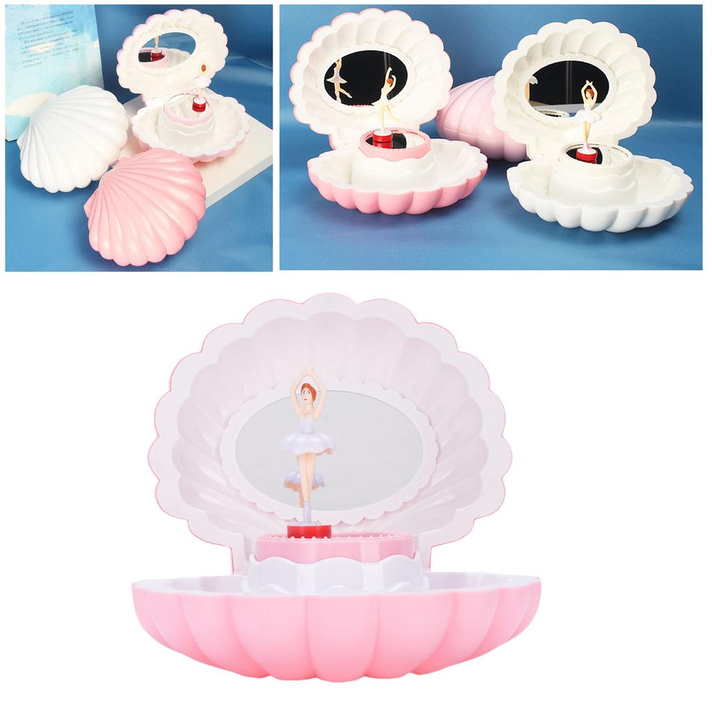 Kids Musical Jewelry Box Colorful Light Dancing with Makeup Mirror Musical Jewelry   for Girls