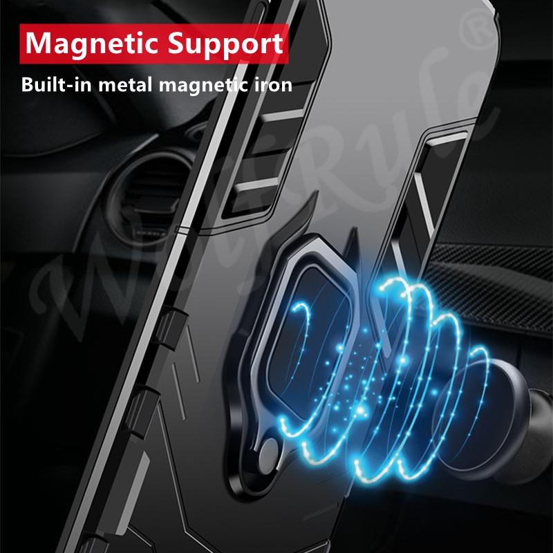 For Poco C65 Cover Case Xiaomi Poco C65 C 65 Capas PC Back Shockproof Ring Holder Stand Magnetic Armor Case For Poco C65 Fundas